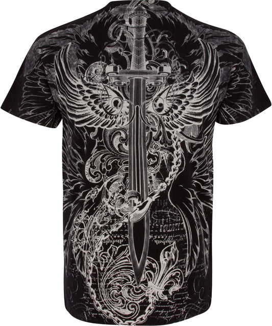 Sakkas Eagle,Sword and Chains Cotton Mens T-Shirt