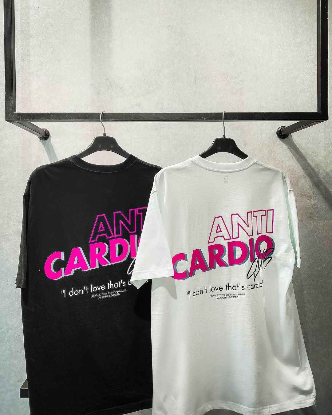 Anti Cardio Gym Graphic Tee - Heavyweight Cotton Half Sleeve Relaxed Fit Streetwear Workout T-Shirt