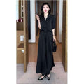Chic 3D Effect Chiffon Top & Wide-Leg Pants Set - Urban Elegance