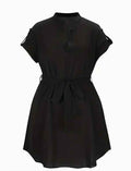 V-Neck Summer Dress With Belt & Bowknot for Women - Fashion Casual