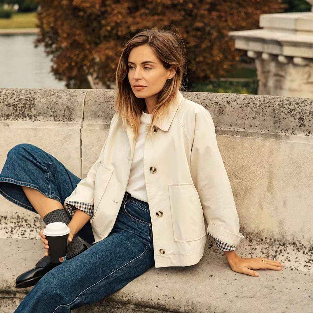 Women's Lightweight Solid Color Long Sleeve Poly Casual Jacket