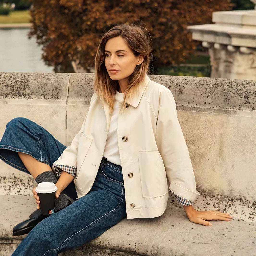 Women's Lightweight Solid Color Long Sleeve Poly Casual Jacket