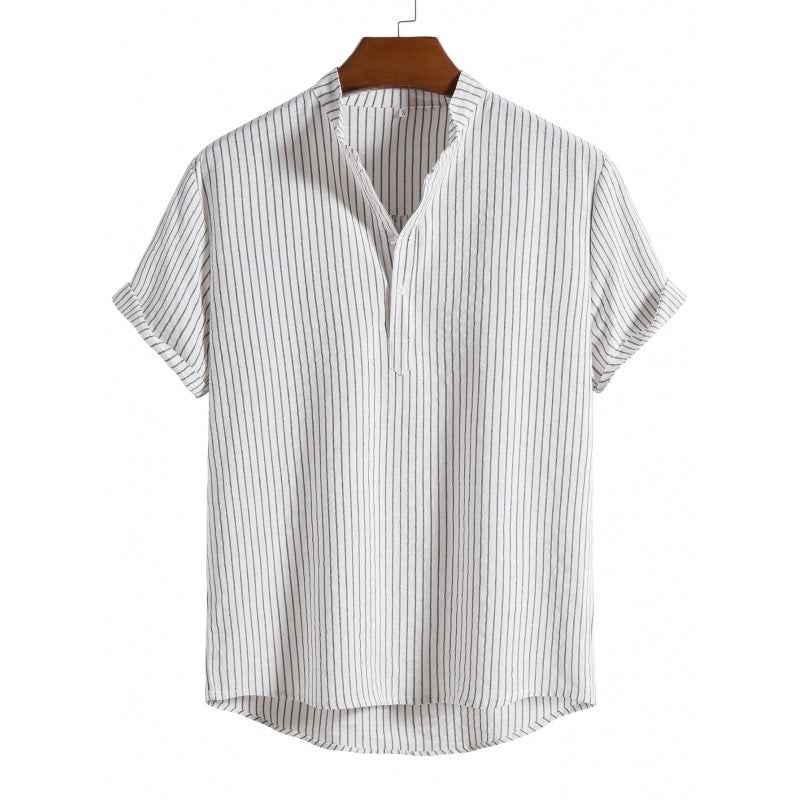 Ethnic Style Series Loose Oversized Shirts - Comfortable Stand Collar Cotton Tees