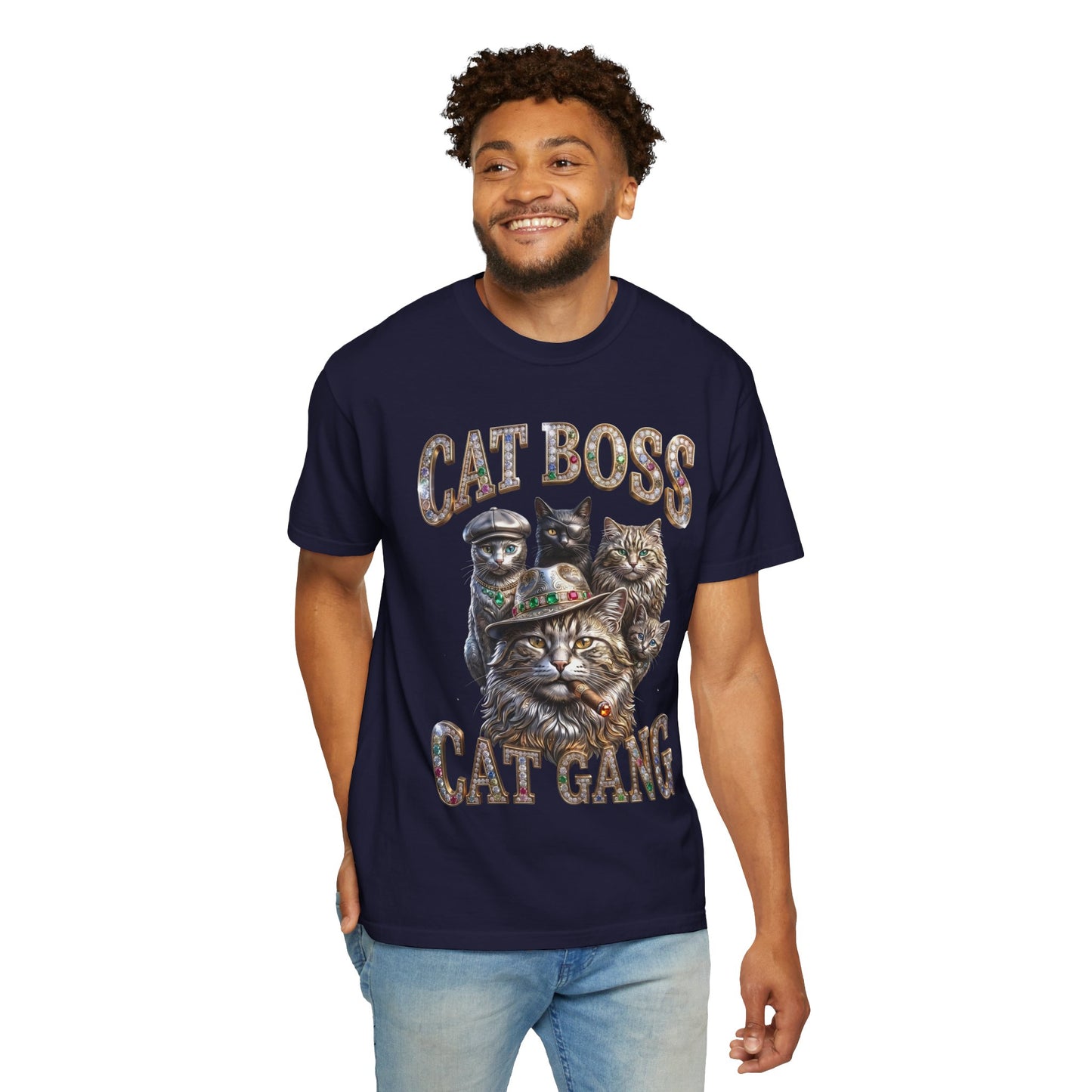 Cat Boss Cat Gang Graphic T-Shirt