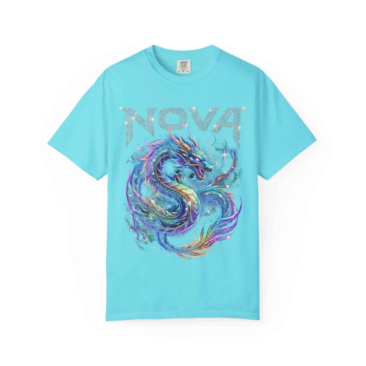 Retro Y2K Nova Celestial Dragon Graphic Tee - Heavyweight Cotton