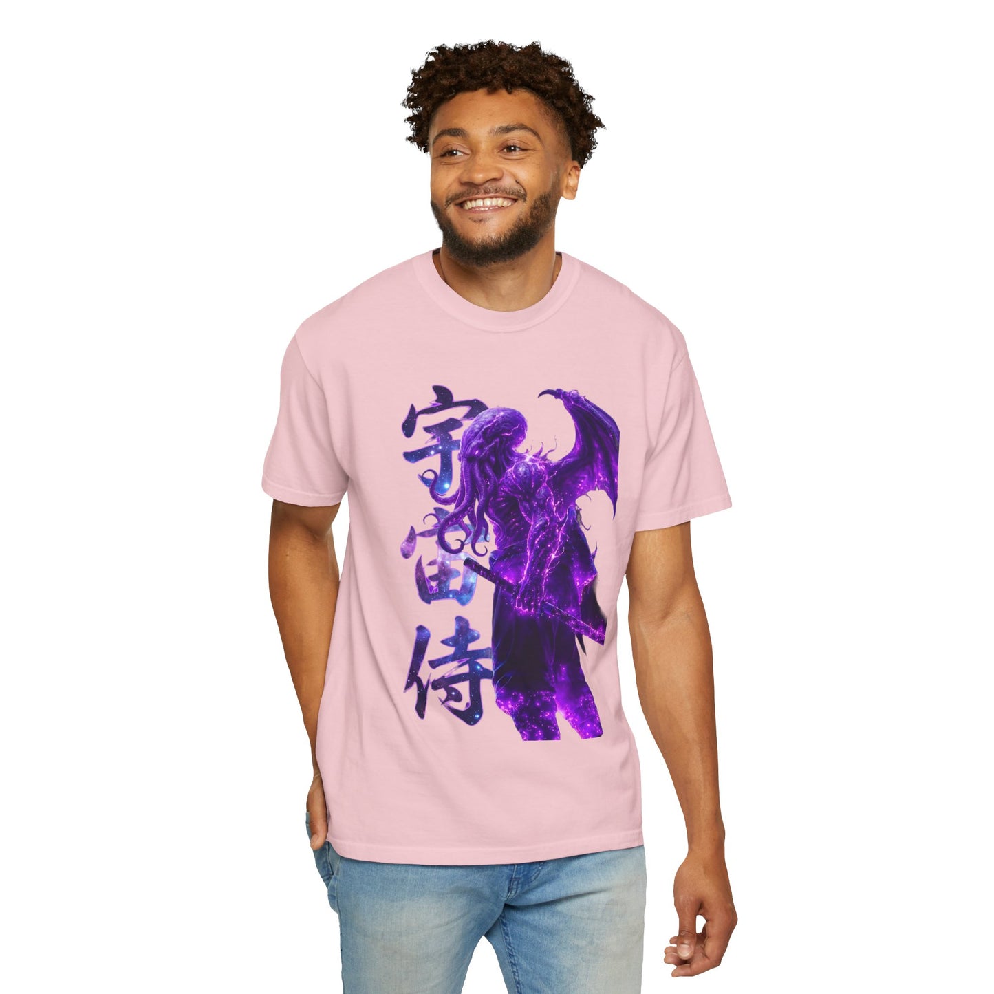 Purple Galaxy Monster Shirt Japanese Aesthetic T Shirt Cosmic Horror Graphic Tee Harajuku Streetwear Comfort Colors 1717 Apparel