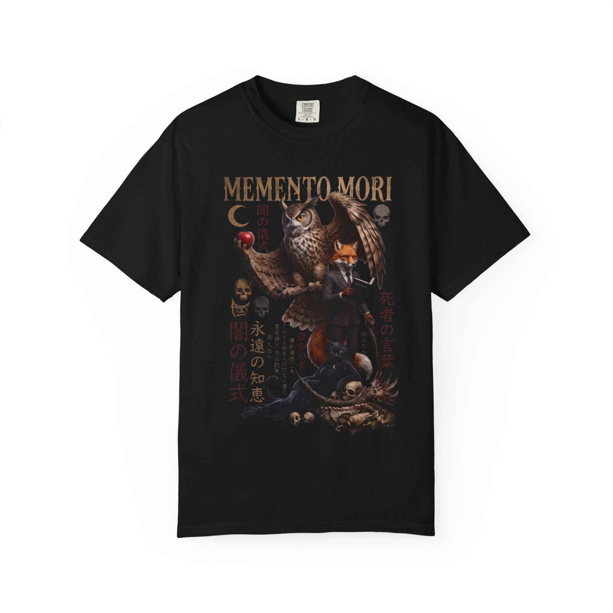 Memento Mori Graphic Tee: Gothic Celestial & Japanese Manga Unisex