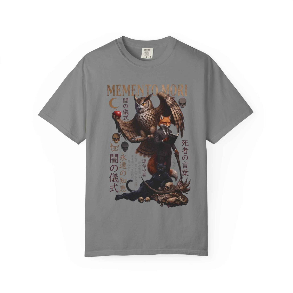 Memento Mori Graphic Tee: Gothic Celestial & Japanese Manga Unisex