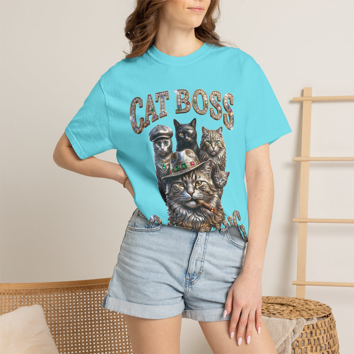 Cat Boss Cat Gang Graphic T-Shirt - Vintage Fit & Bold Print