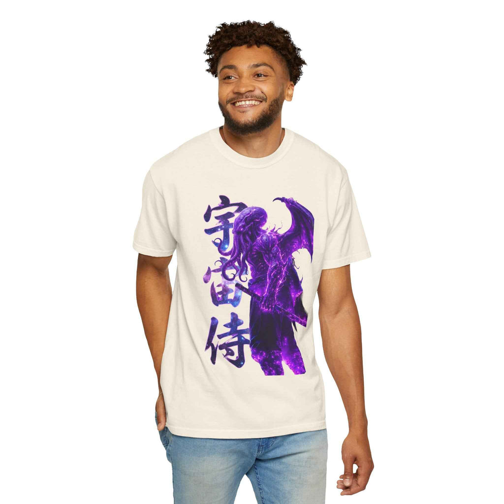 Purple Galaxy Monster Shirt Japanese Aesthetic T Shirt Cosmic Horror Graphic Tee Harajuku Streetwear Comfort Colors 1717 Apparel