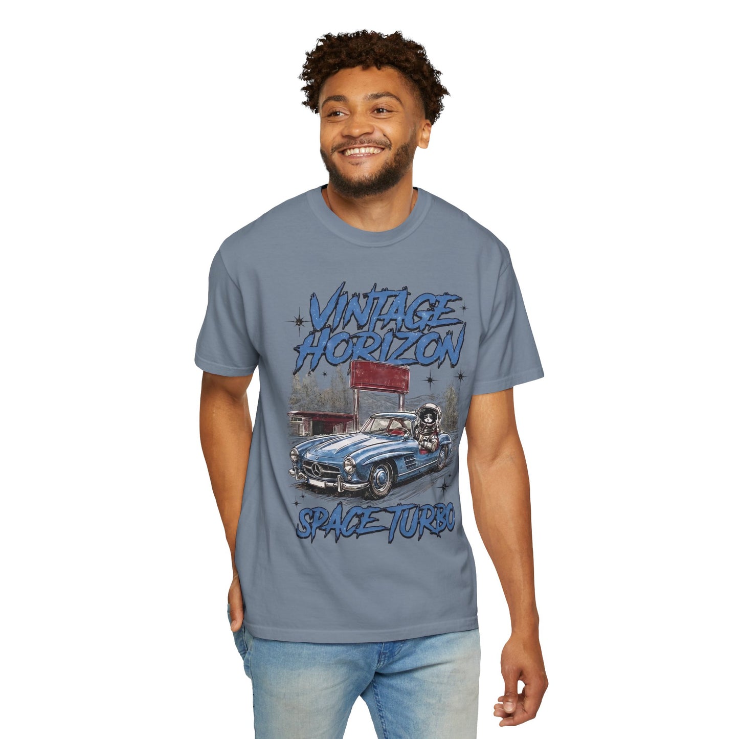 Vintage Horizon Space Turbo T‑Shirt — Retro Car Graphic Tee