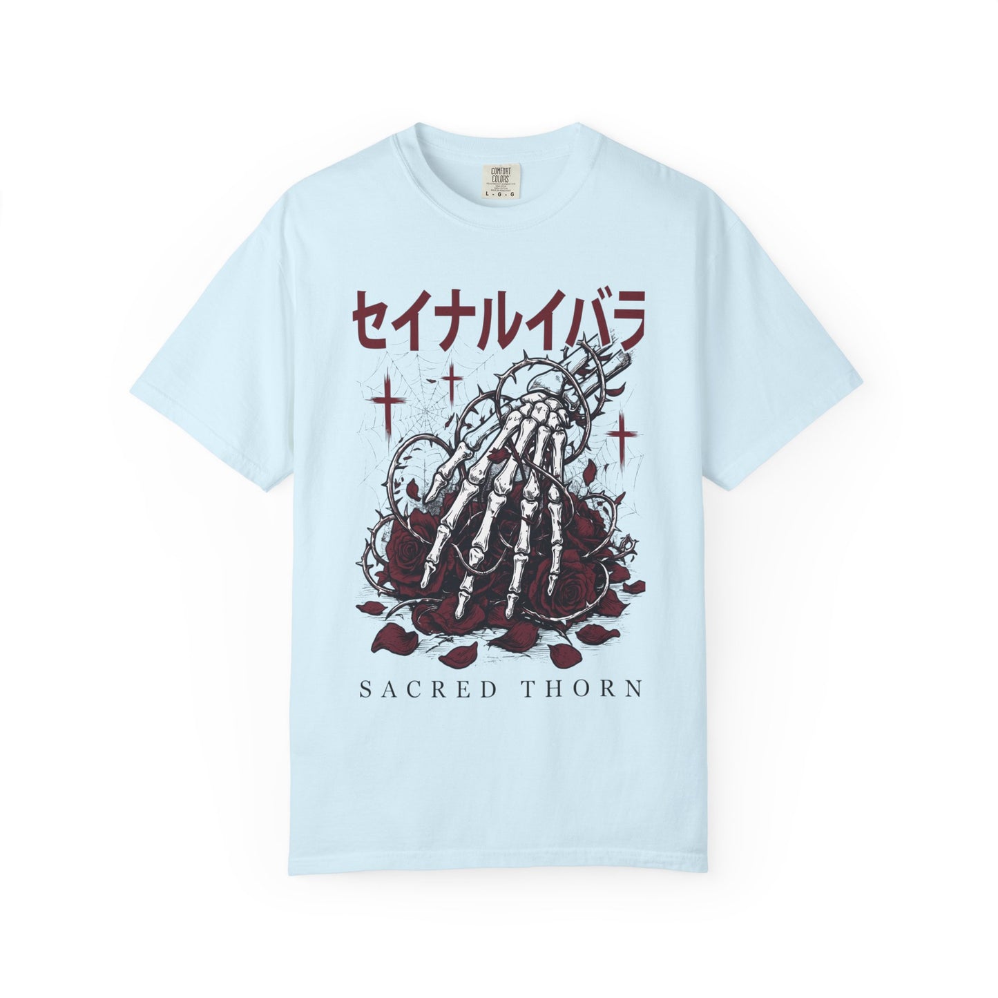 T-Shirt — Sacred Thorn Skeleton Hands Graphic Tee (セイナルイバラ)
