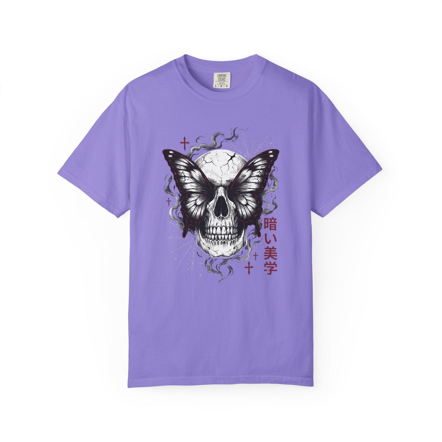 Skull Butterfly T-Shirt — Dark Aesthetic "暗い美学" Graphic Tee