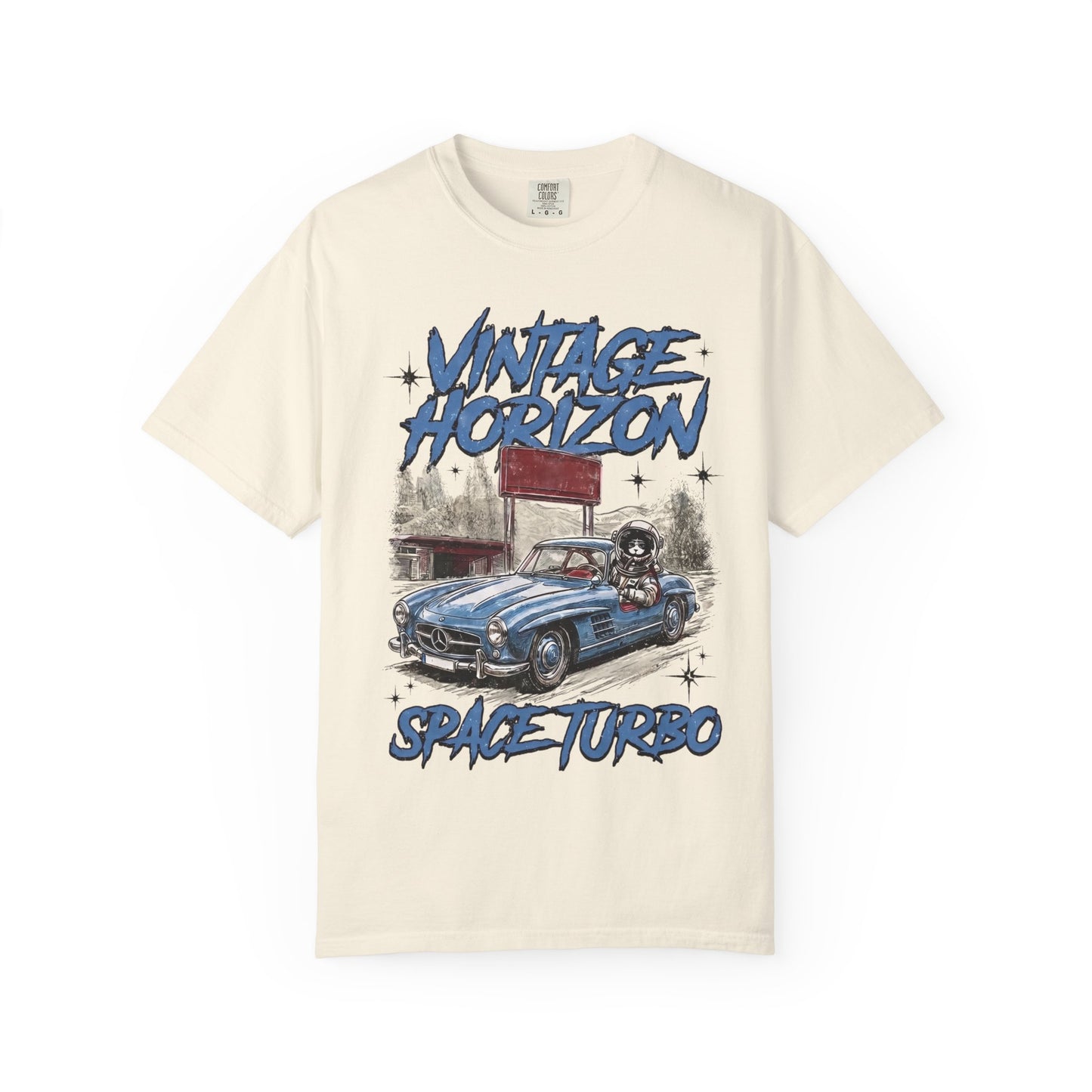 Vintage Horizon Space Turbo T‑Shirt — Retro Car Graphic Tee