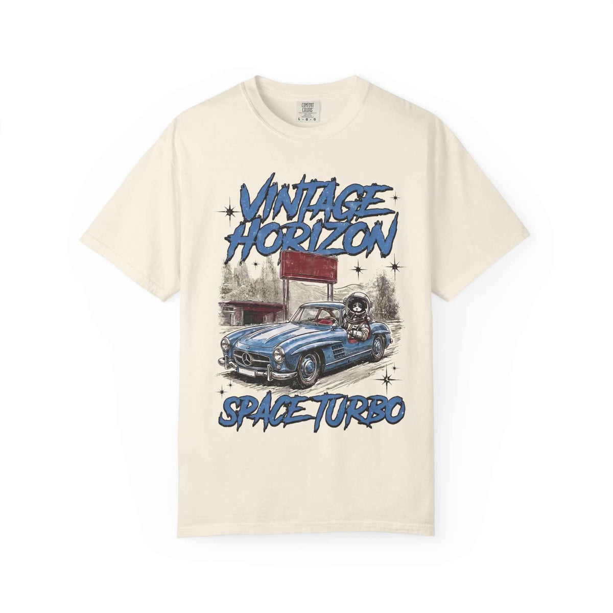 Vintage Horizon Space Turbo T‑Shirt — Retro Car Graphic Tee