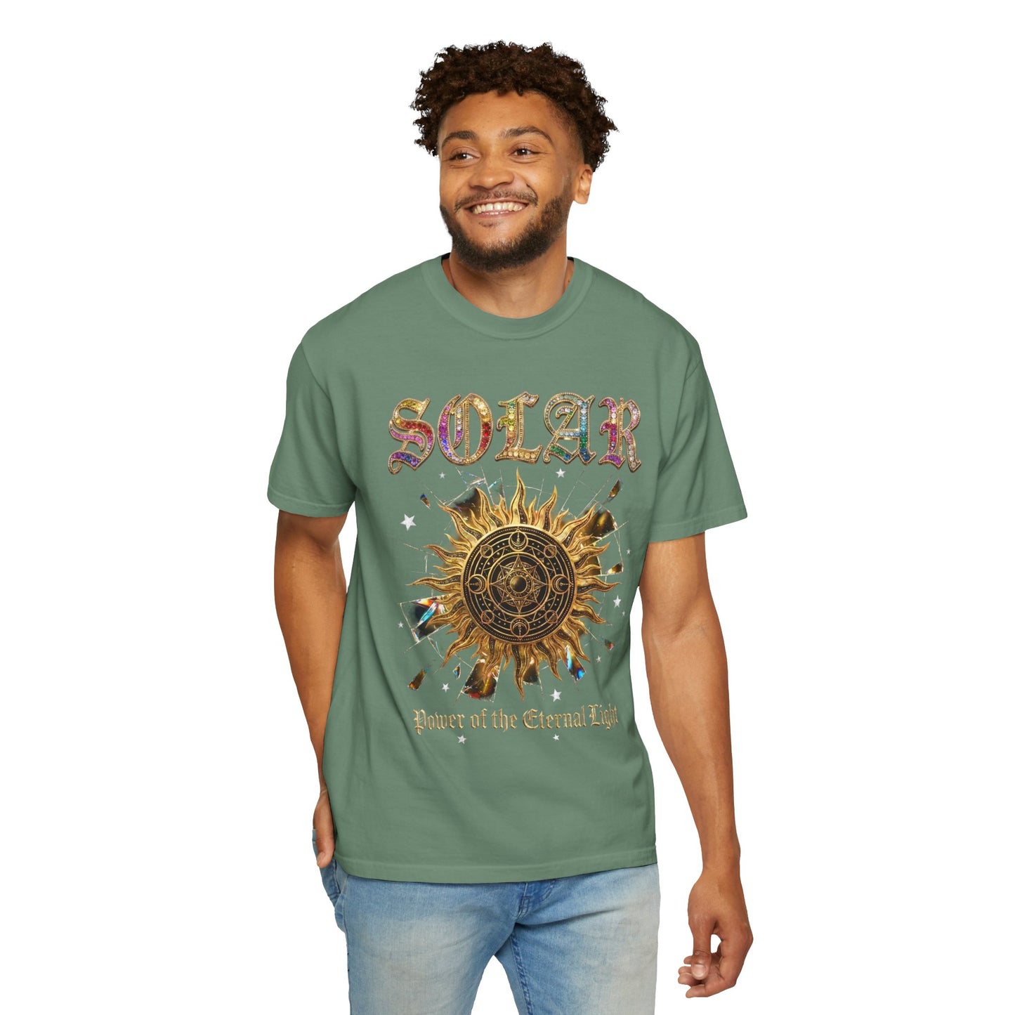 Solar Sun Graphic T-Shirt — "Power of the Eternal Light"