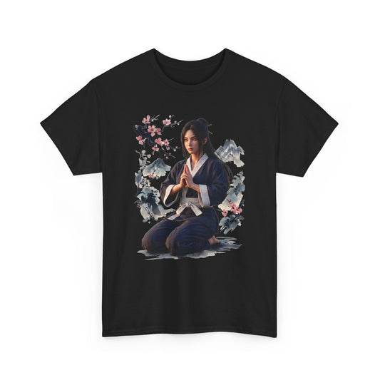 Japanische Ästhetik Kunoichi Grafik T-Shirt | Anime Kampfkunst Sakura Shirt Vintage Streetwear