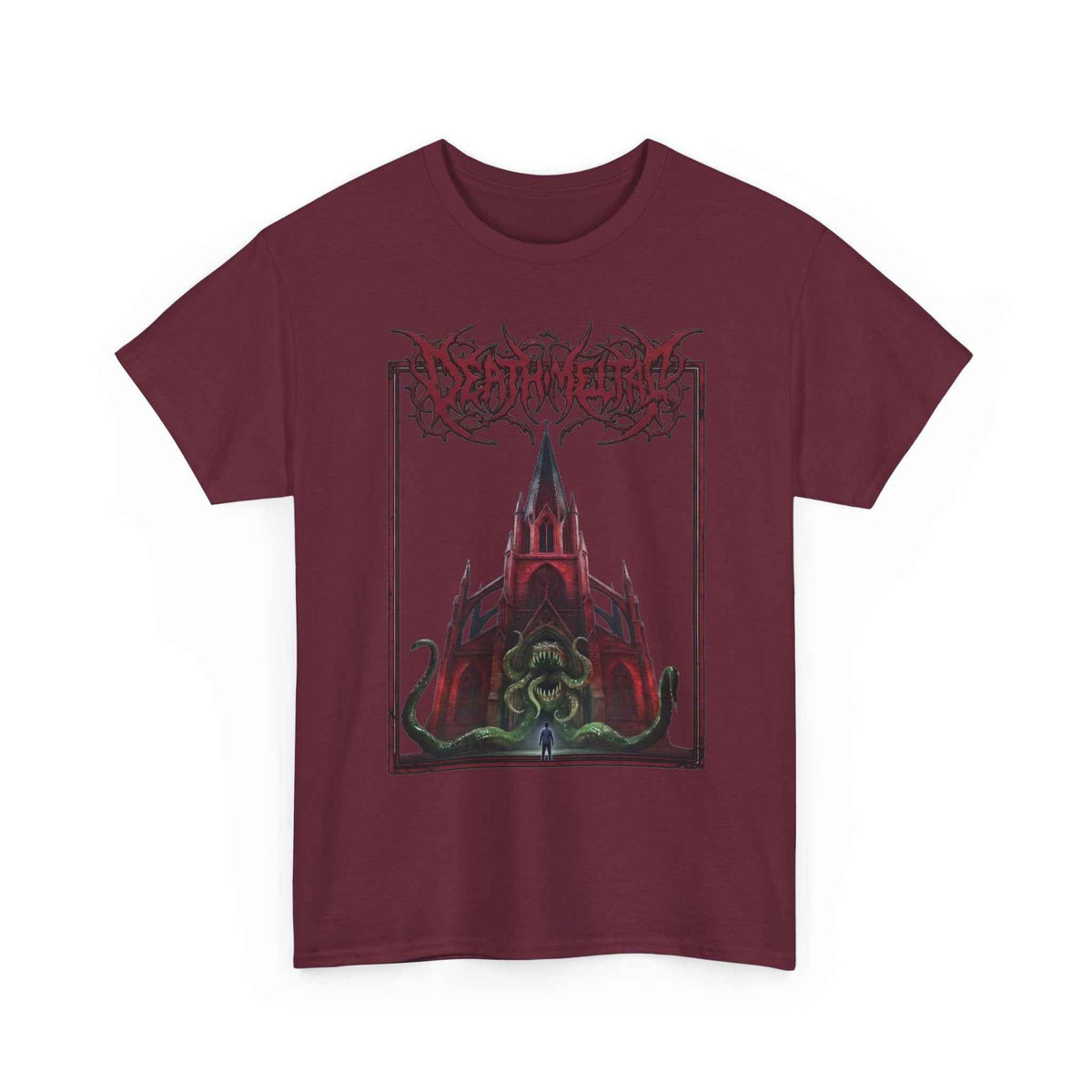 Eldritch Cathedral Tentacle Graphic T-Shirt - Heavy Cotton