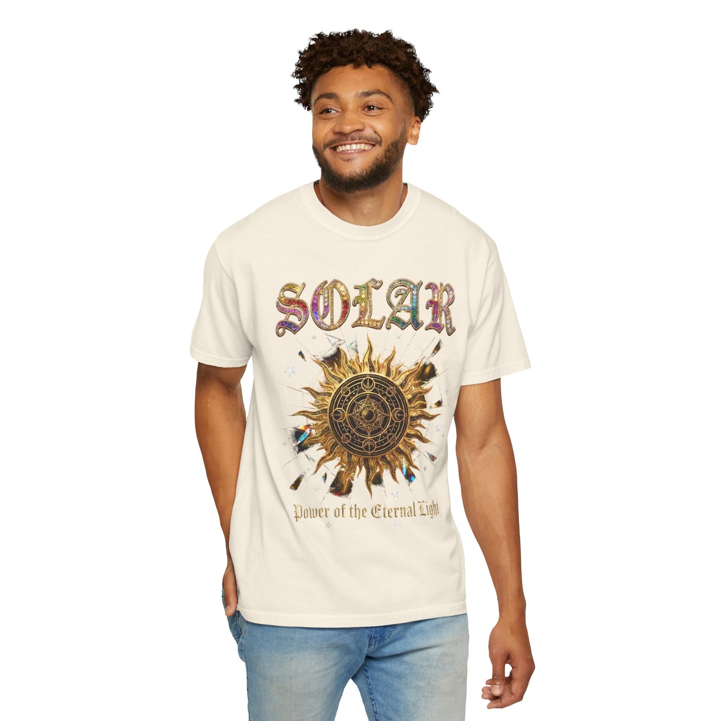 Solar Sun Graphic T-Shirt — "Power of the Eternal Light"