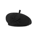 Small Grid Bow Tie Beret: Simple, Elegant Women's Accessory