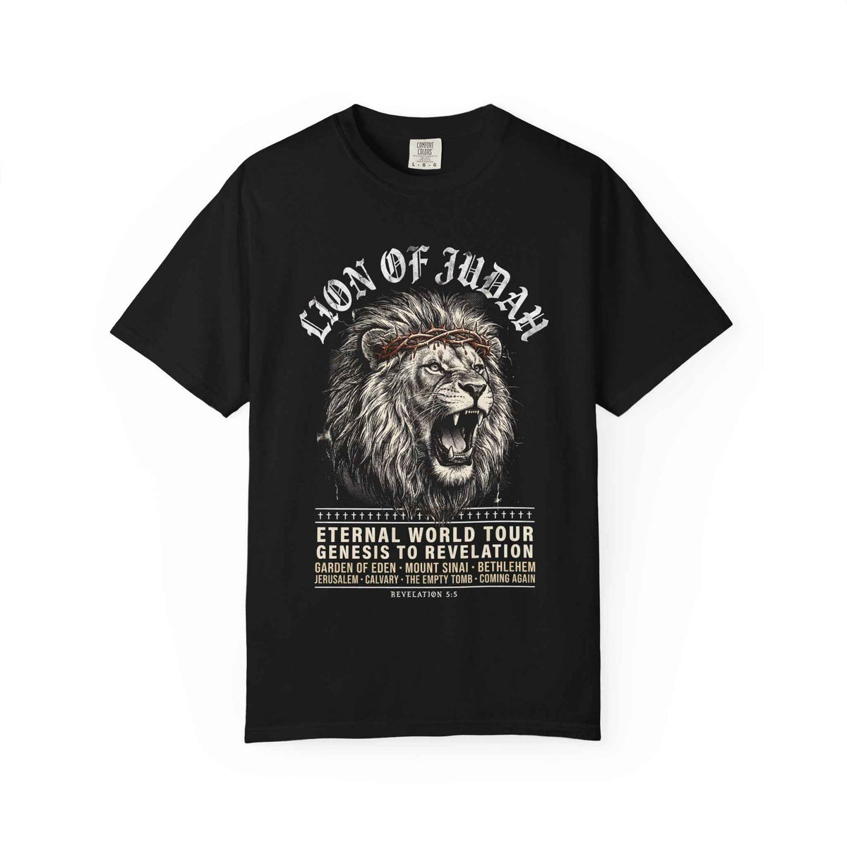 Vintage Lion of Judah Christian Tour Shirt - Heavyweight Comfort Colors Tee