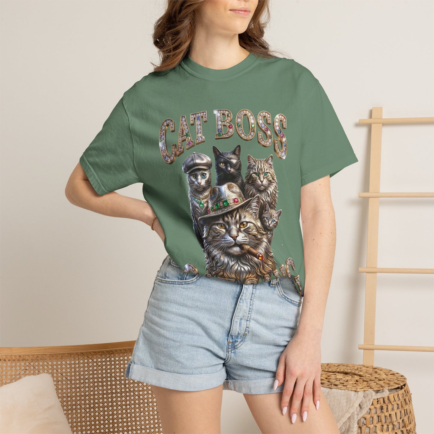 Cat Boss Cat Gang Graphic T-Shirt