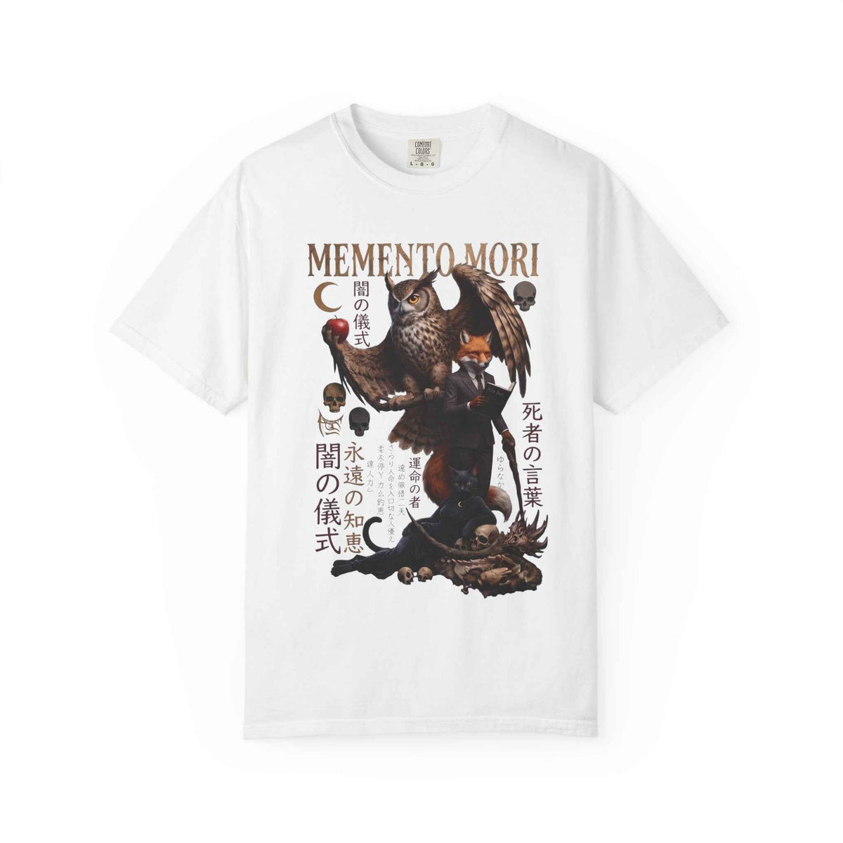 Memento Mori Graphic Tee: Gothic Celestial & Japanese Manga Unisex