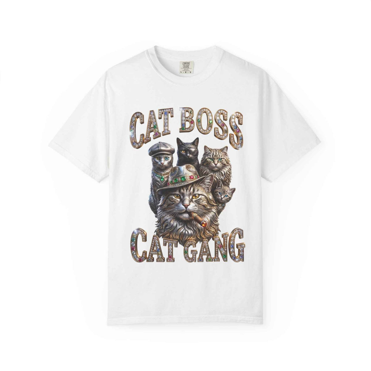 Cat Boss Cat Gang Graphic T-Shirt - Vintage Fit & Bold Print