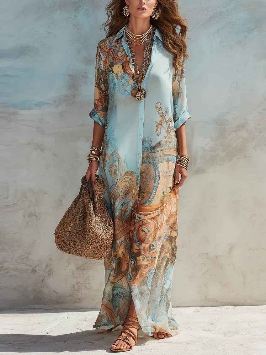 New Vintage Flowing Womens Dress
