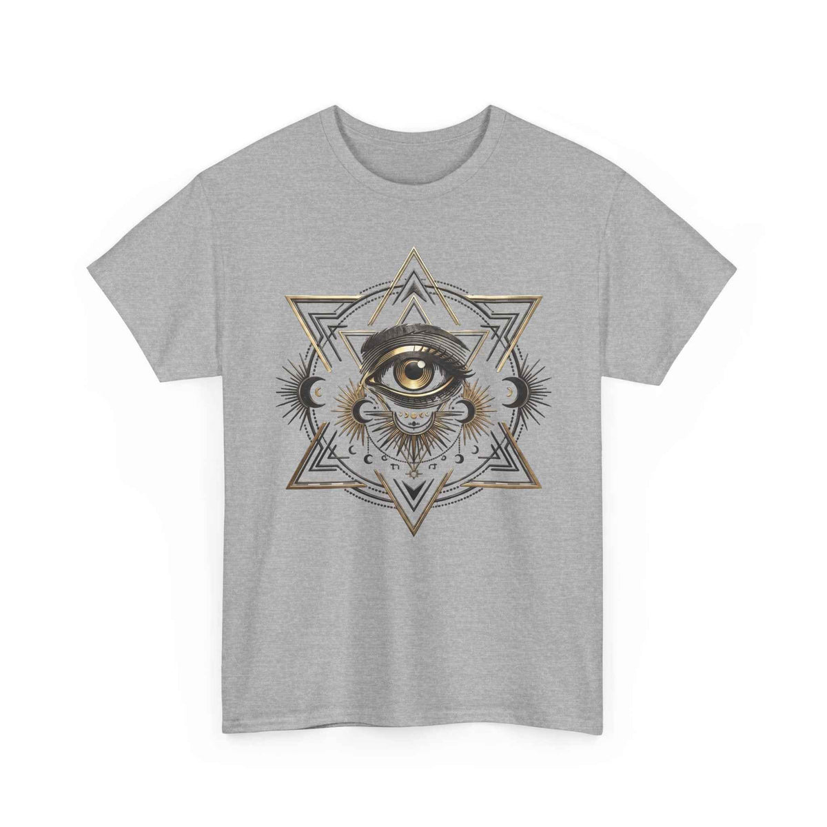 Mystic Eye & Sacred Geometry Graphic Tee - Dark Alternative Streetwear