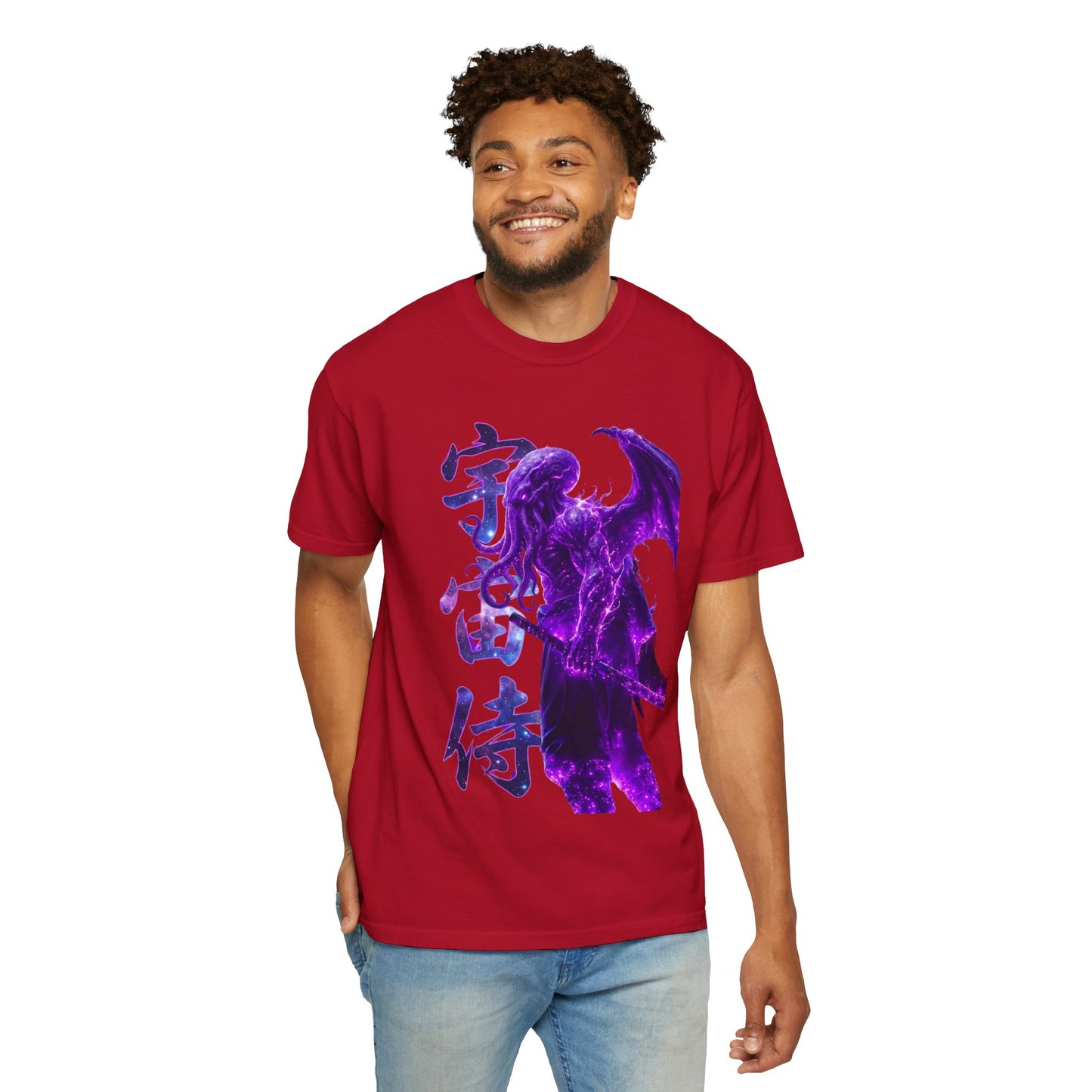 Purple Galaxy Monster Shirt Japanese Aesthetic T Shirt Cosmic Horror Graphic Tee Harajuku Streetwear Comfort Colors 1717 Apparel