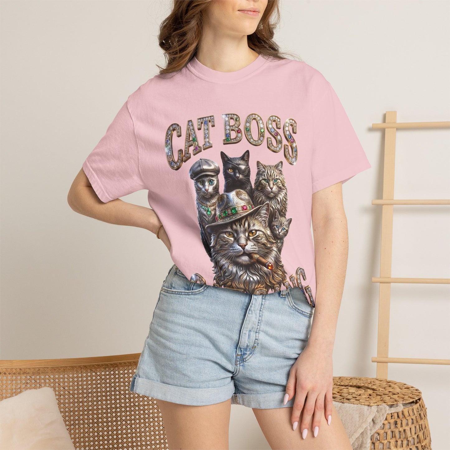 Cat Boss Cat Gang Graphic T-Shirt
