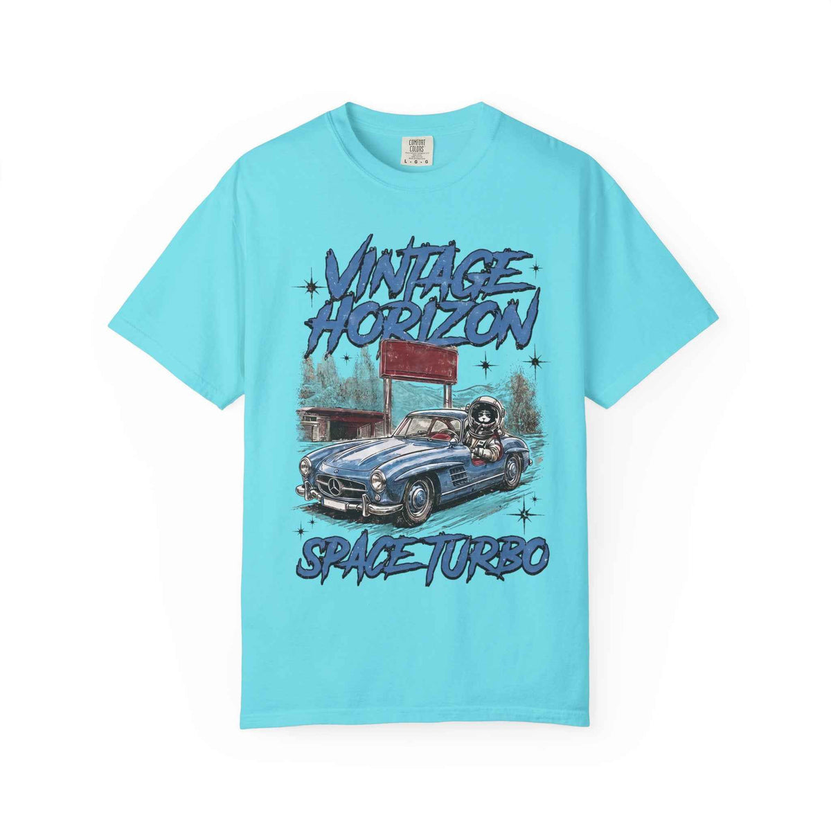 Vintage Horizon Space Turbo T‑Shirt — Retro Car Graphic Tee