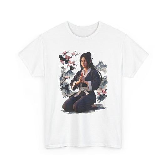 Japanische Ästhetik Kunoichi Grafik T-Shirt | Anime Kampfkunst Sakura Shirt Vintage Streetwear