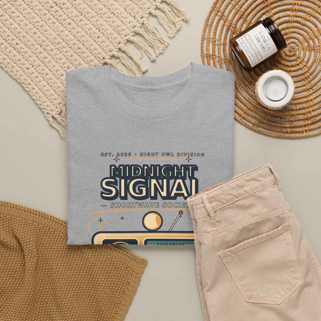 Midnight Signal Shortwave Society Tee | Vintage Ham Radio Operator Graphic Shirt | Gildan 5000