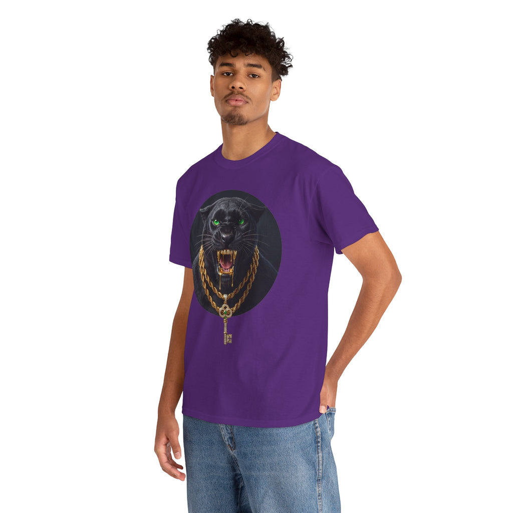 White Iced Out Panther Graphic Tee - Premium Heavy Cotton Streetwear
