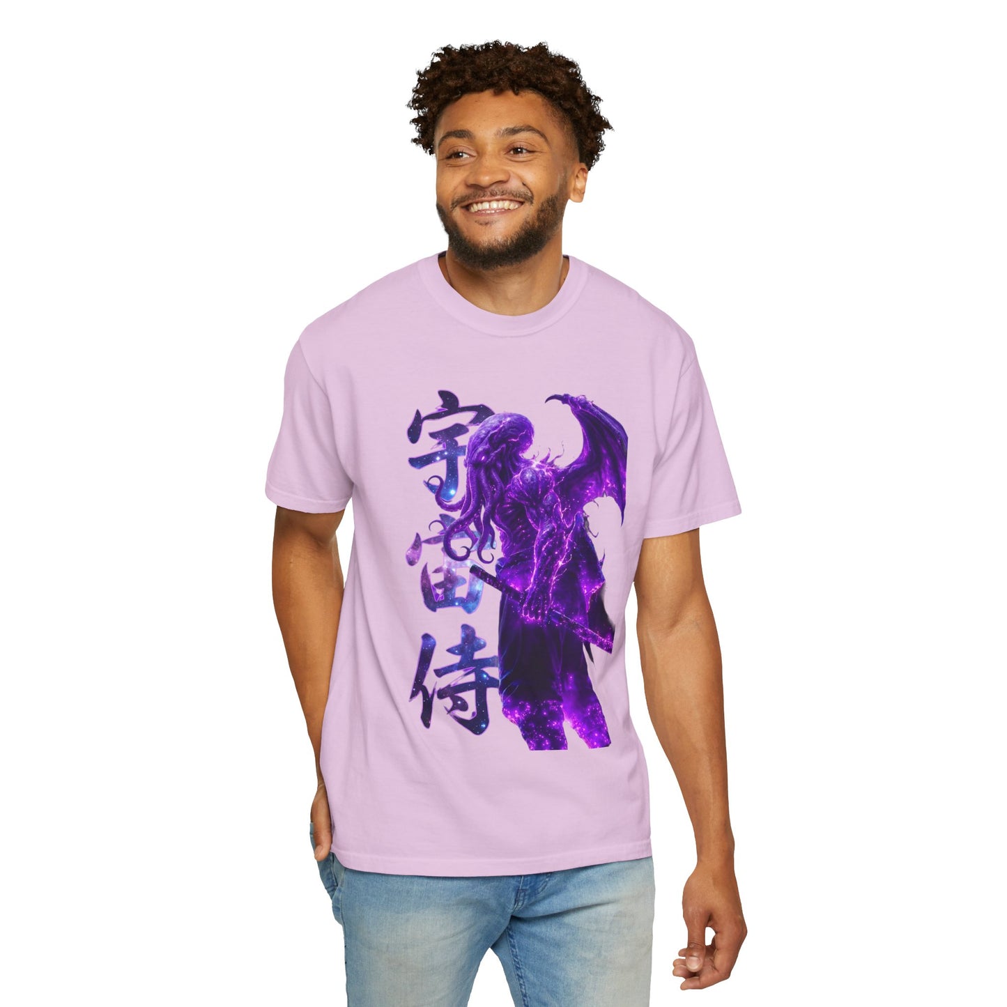 Purple Galaxy Monster Shirt Japanese Aesthetic T Shirt Cosmic Horror Graphic Tee Harajuku Streetwear Comfort Colors 1717 Apparel