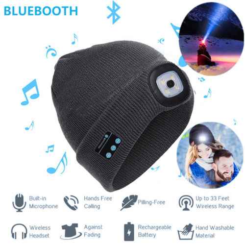 Bluetooth LED Smart Hat - Wireless Headphone & Hands-Free Speaker