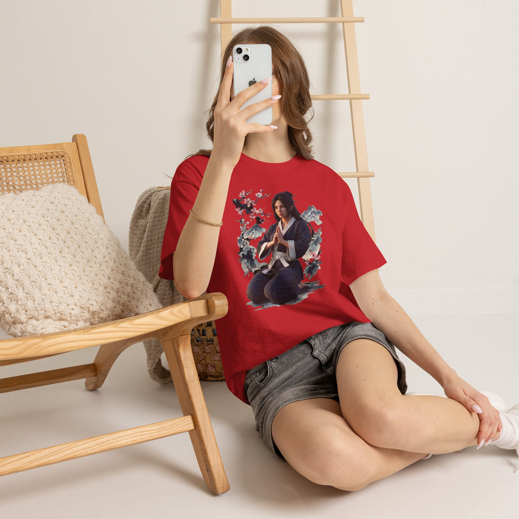Japanese Aesthetic Kunoichi Sakura Graphic T-Shirt Anime