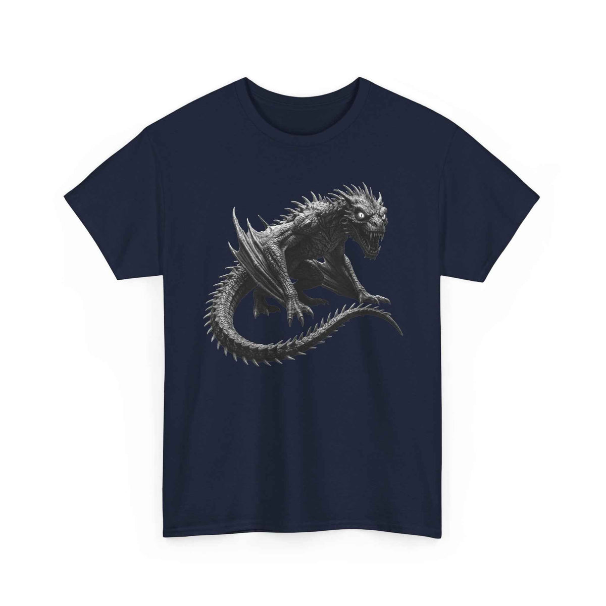 Fierce Dragon Graphic Tee - Dark Fantasy Streetwear Tee