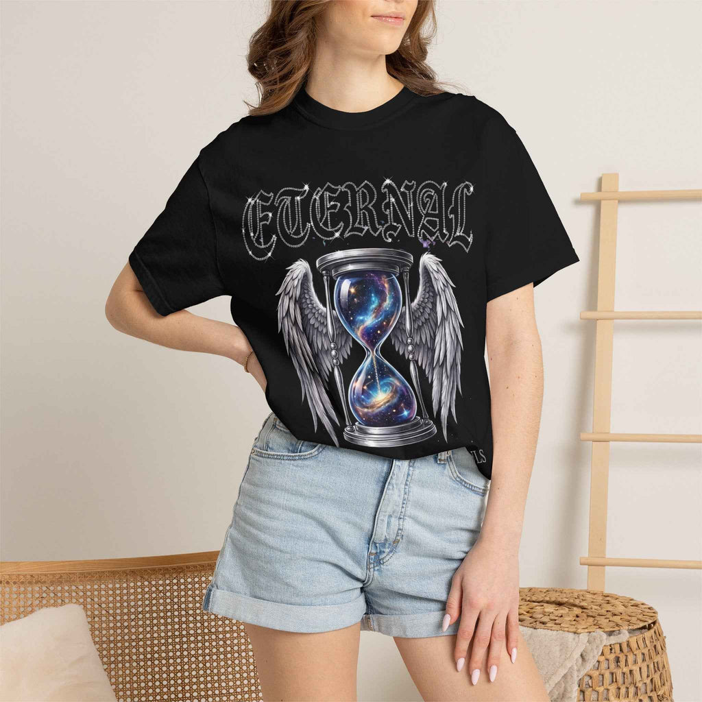 Eternal Hourglass T-Shirt — 'Time Consumes All Souls' Graphic Tee