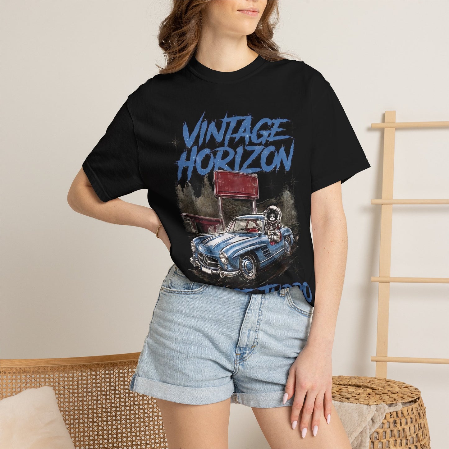 Vintage Horizon Space Turbo T‑Shirt — Retro Car Graphic Tee