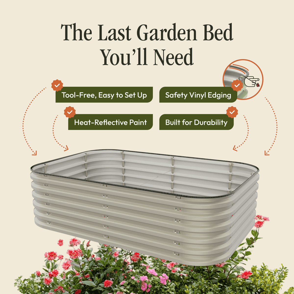 Easiest & Fastest No-Tools Metal Raised Garden Bed Kit - Gro-Rite USA