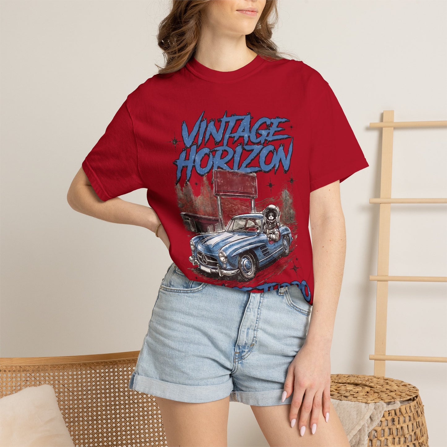 Vintage Horizon Space Turbo T‑Shirt — Retro Car Graphic Tee