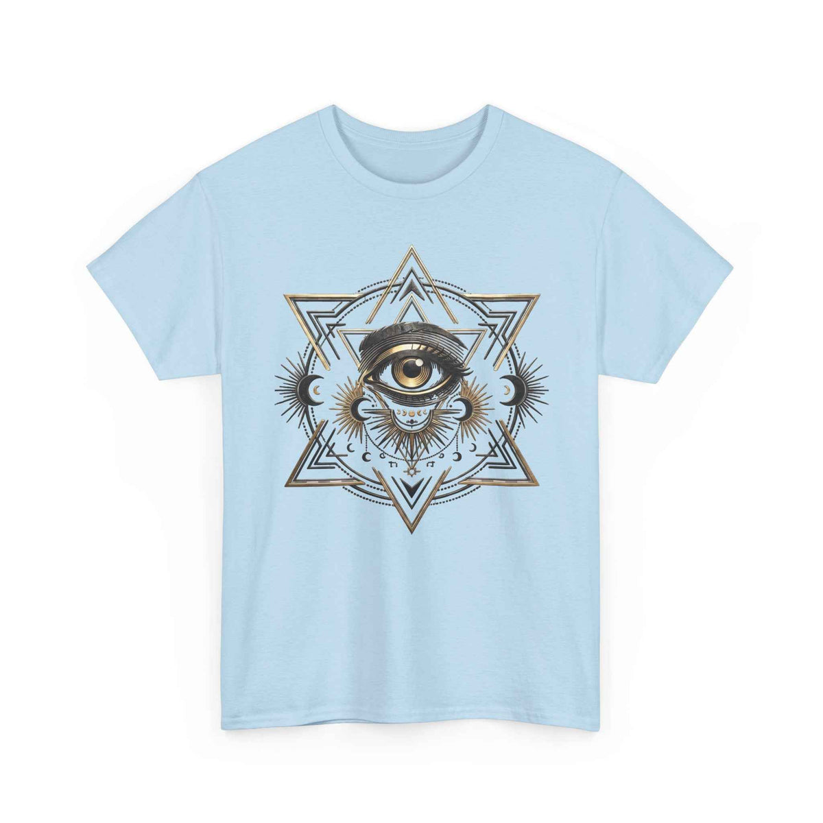 Mystic Eye & Sacred Geometry Graphic Tee - Dark Alternative Streetwear