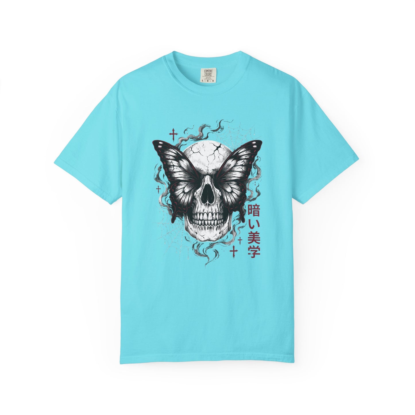 Skull Butterfly T-Shirt — Dark Aesthetic "暗い美学" Graphic Tee