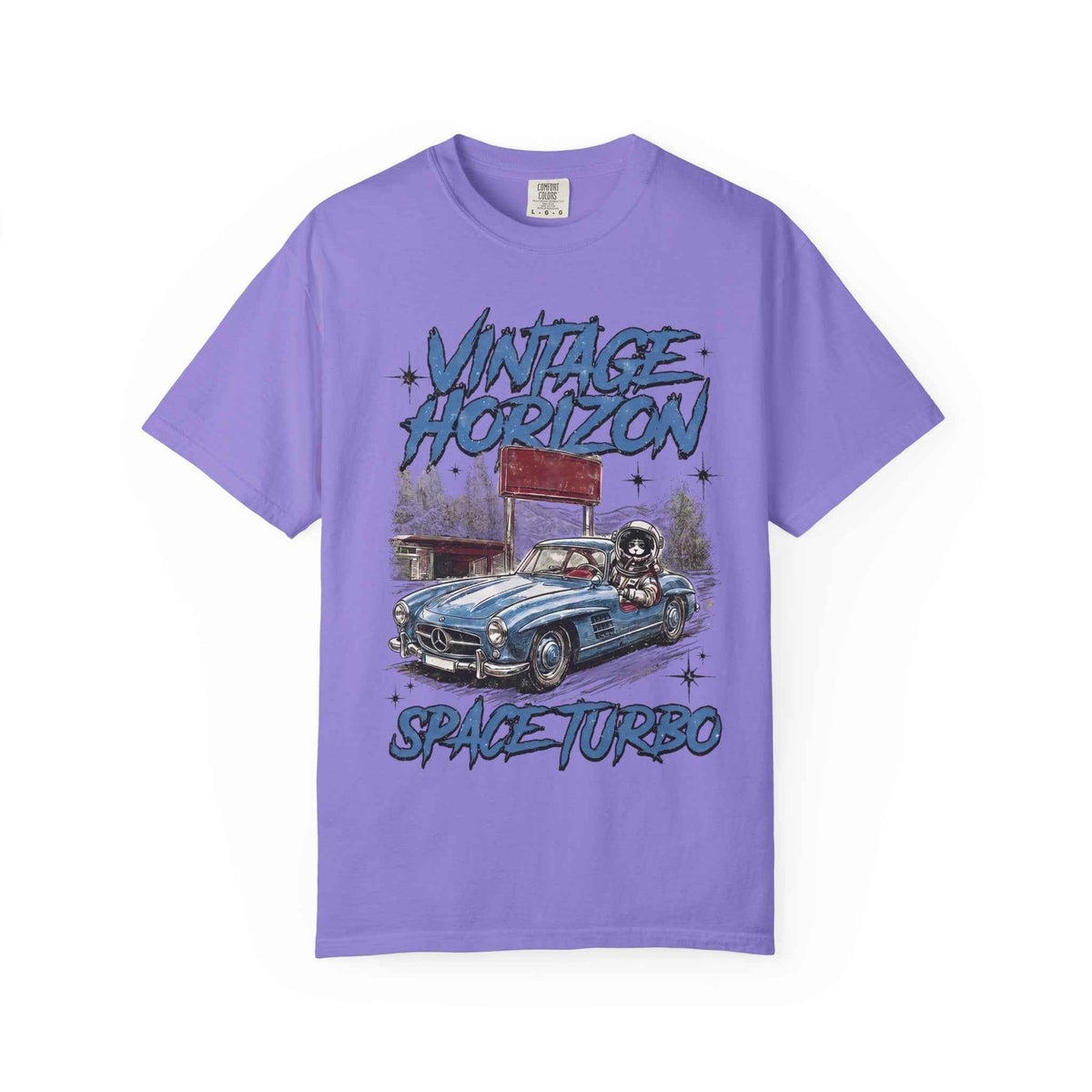 Vintage Horizon Space Turbo T‑Shirt — Retro Car Graphic Tee
