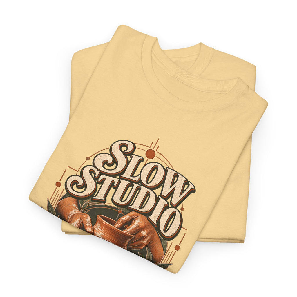 Slow Studio Pottery Wheel Graphic Tee | Good Things Take Shape | Gildan 5000