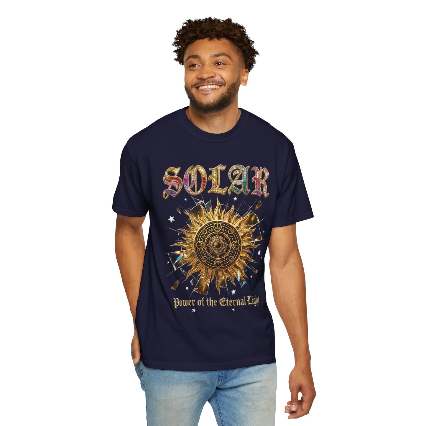 Solar Sun Graphic T-Shirt — "Power of the Eternal Light"