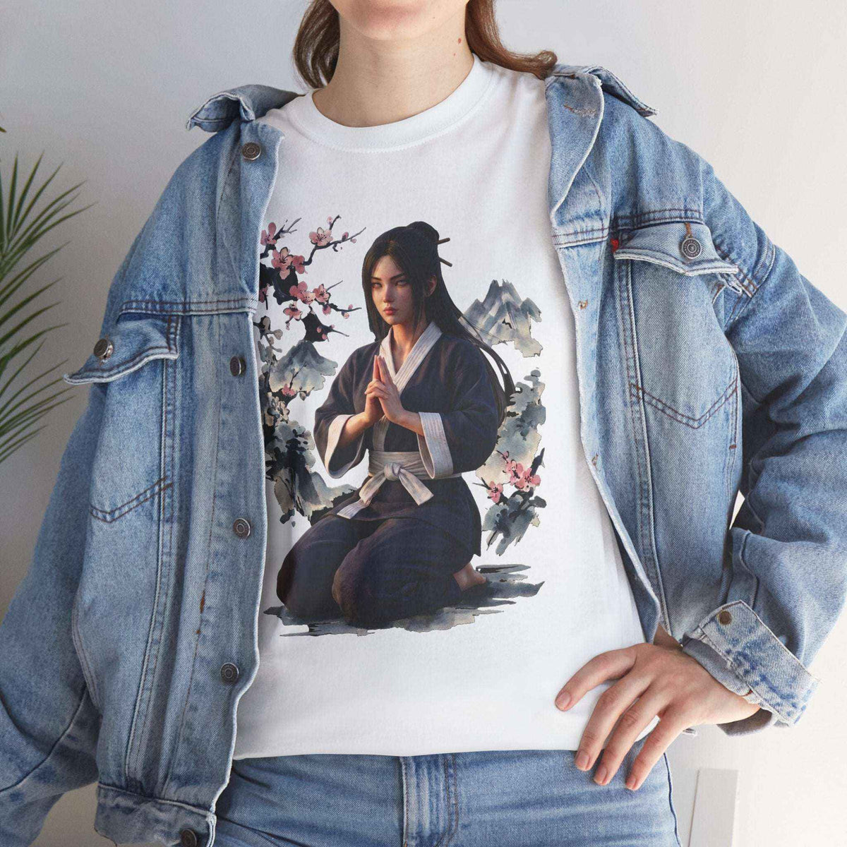 Japanese Aesthetic Kunoichi Sakura Graphic T-Shirt Anime